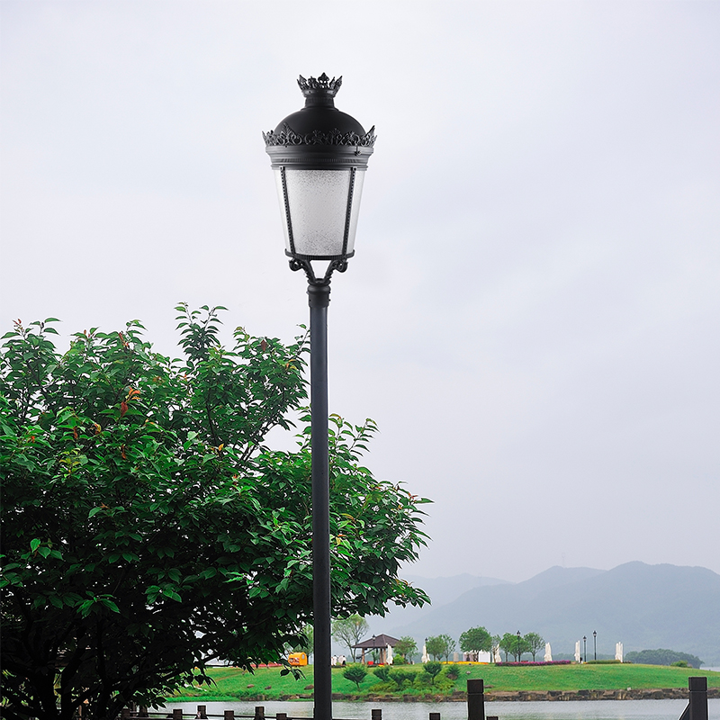 YMLED-6125 Luzes superiores de postes LED de alumínio clássico da Europa YMLED-6125 Luzes superiores de postes LED de alumínio clássico da Europa